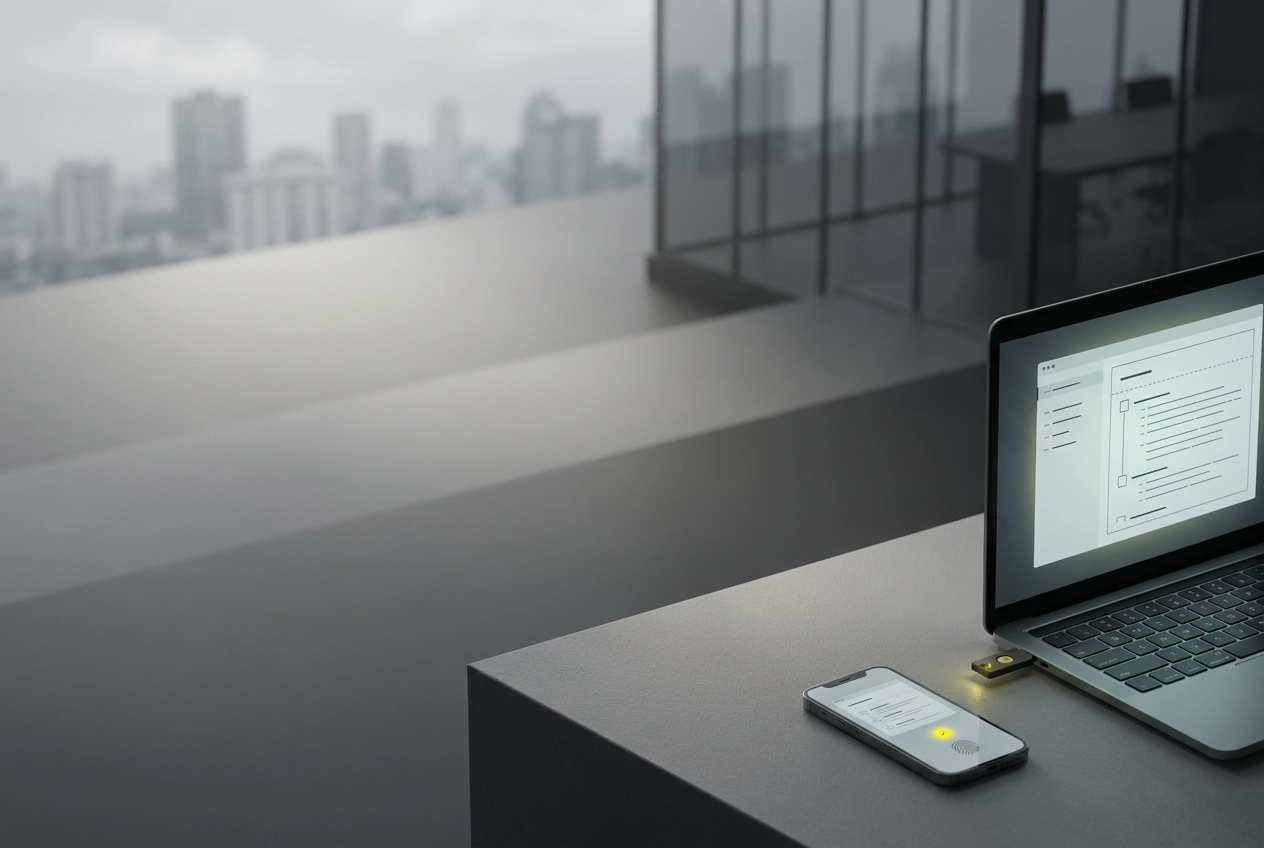 Professional header image for list-based article: De moderne werkplek: veilig werken vanaf kantoor, thuis e...
